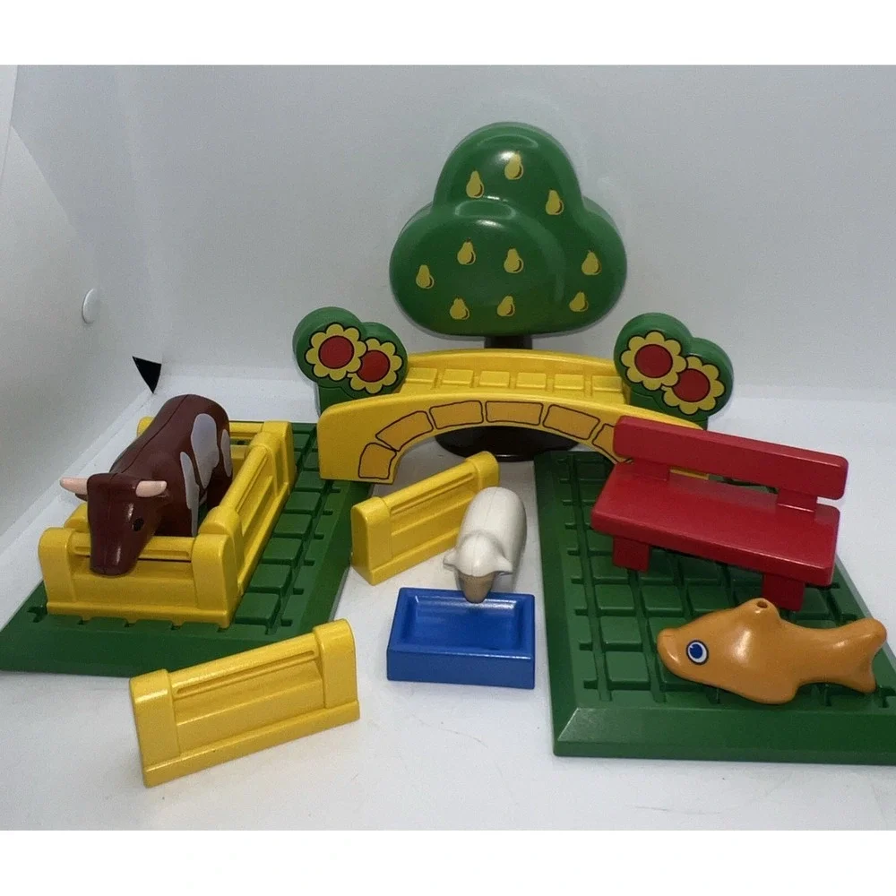 Vintage 1993 Playmobil 1 2 3 Play Set 6601 Country Park - Incomplete